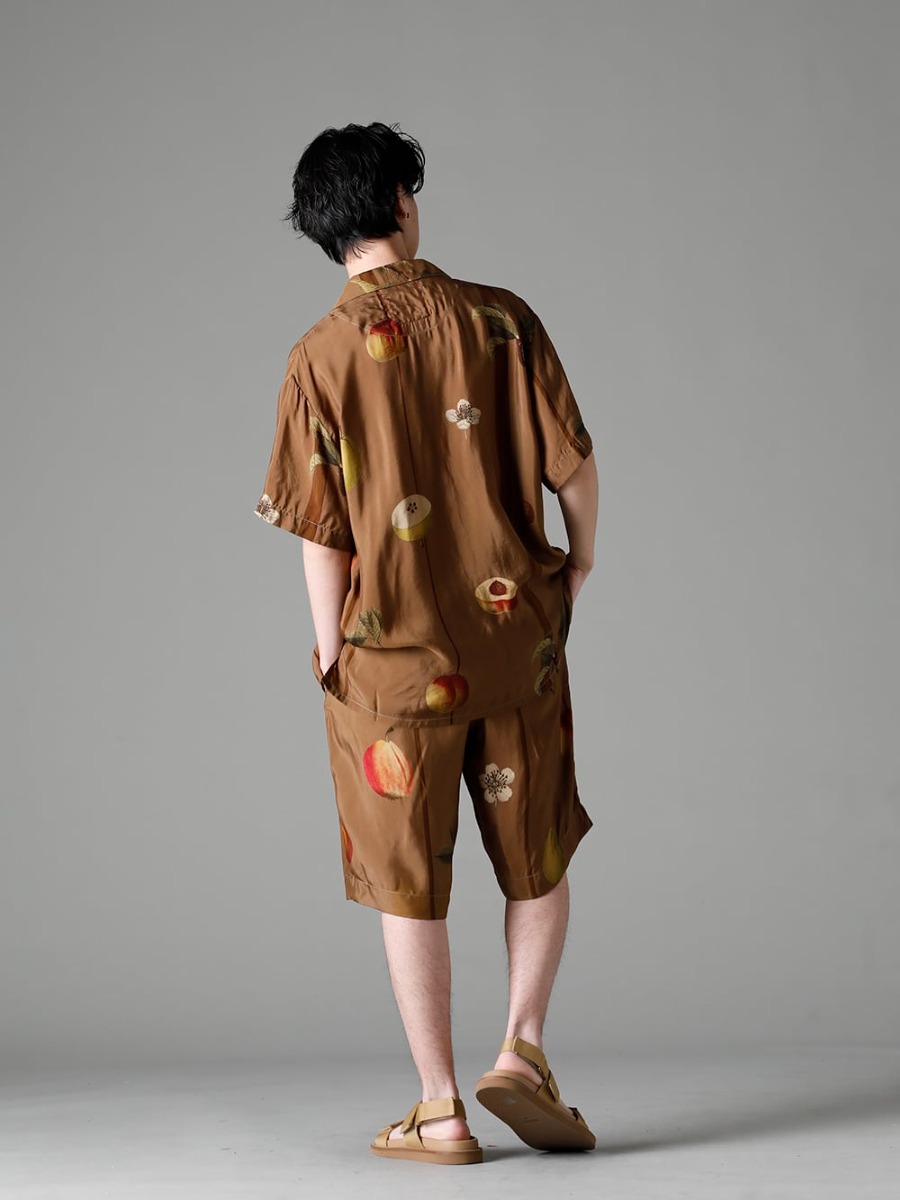 UMA WANG 2023SS Light setup for the hot season - UM1507-Mustard TERRY TOP Mustard - UM3531-Musterd PALLOR PANTS Musterd - US9561-Tan Mens Sandal Tan 1-005