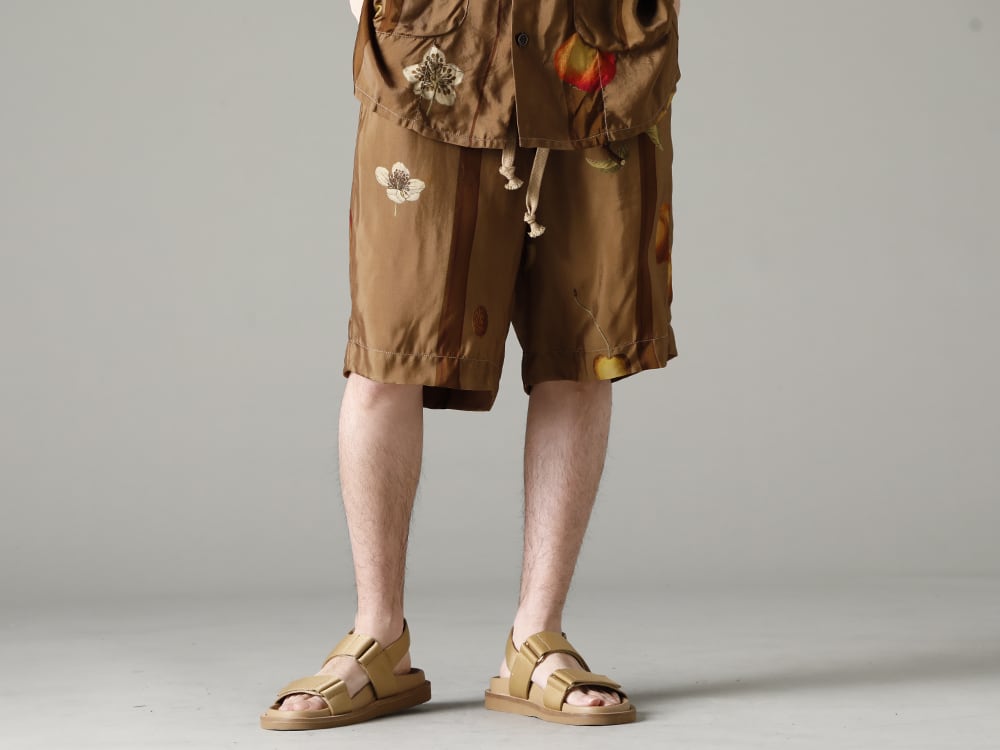 UMA WANG 2023SS The sense of luxury created by high-quality materials and manufacturing - UM3531-Musterd PALLOR PANTS Musterd - US9561-Tan Mens Sandal Tan 3-001