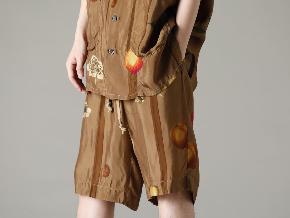 UMA WANG 2023SS The sense of luxury created by high-quality materials and manufacturing - UM3531-Musterd PALLOR PANTS Musterd 3-002