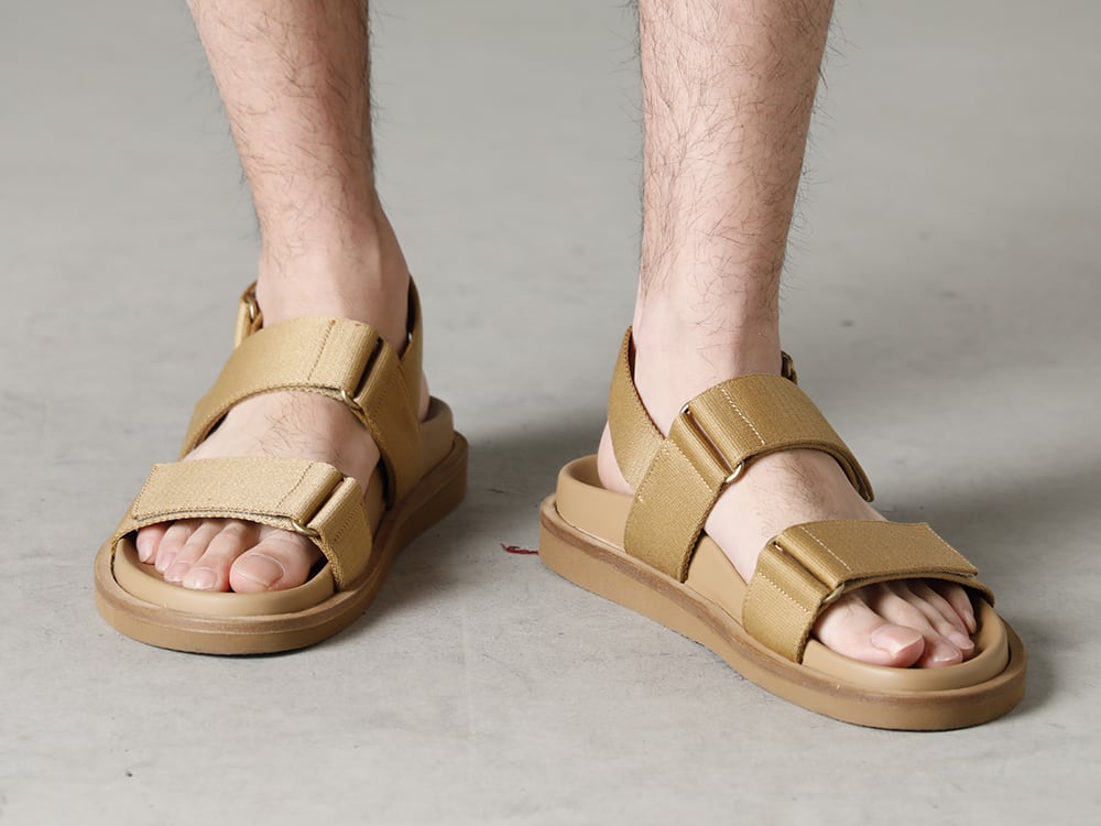 UMA WANG 2023SS The sense of luxury created by high-quality materials and manufacturing - UM3531-Musterd PALLOR PANTS Musterd - US9561-Tan Mens Sandal Tan 3-005