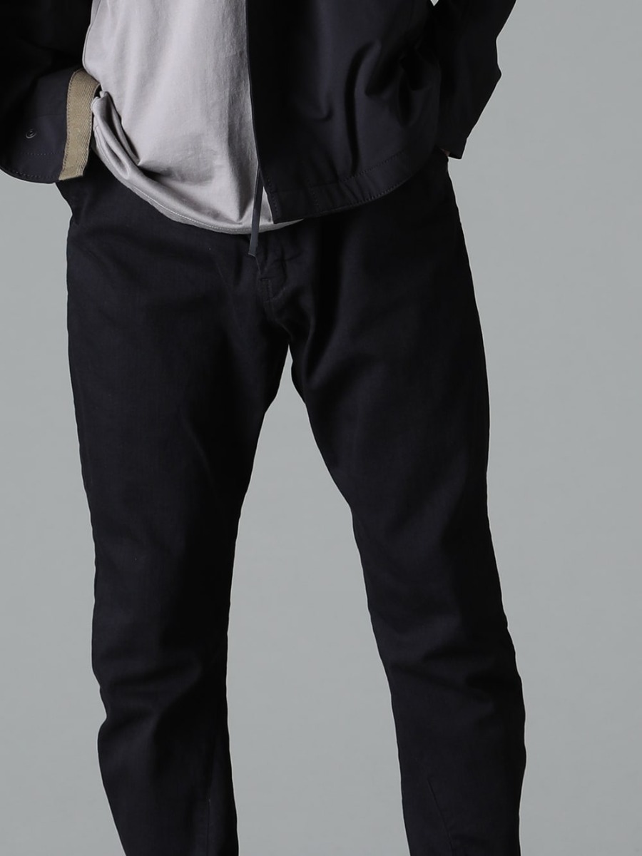 DEVOA 23SS すっきりとした見た目に少しだけ脱力感を - PTA-STDS-Black Slim Pants 9oz Stretch Denim 3-004