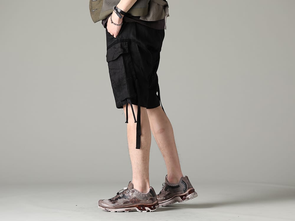 マスナダ / イレブン バイ ボリス ビジャン サベリ 2023SS ミリタリー感をプラスしてくれるカーゴショーツ - M3058(ドローストリングヘムバミューダ) BAMBA5-11XS-Dirty Gray(バンバ5 - 11XS - ダーティグレー) - 3-002