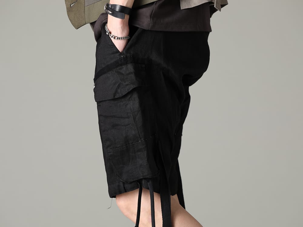 マスナダ 2023SS ミリタリー感をプラスしてくれるカーゴショーツ - M3058(ドローストリングヘムバミューダ) - 3-005