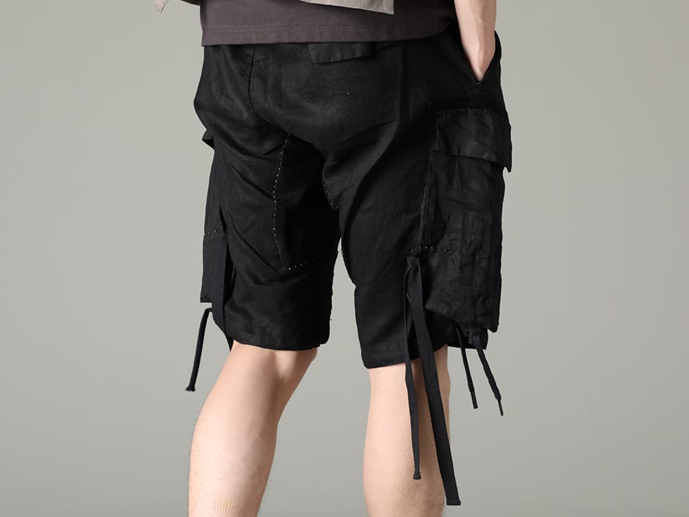 マスナダ 2023SS ミリタリー感をプラスしてくれるカーゴショーツ - M3058(ドローストリングヘムバミューダ) - 3-006