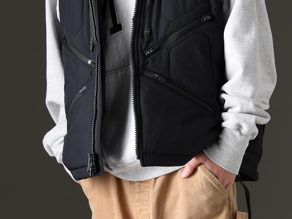 アクロニウム / セントマイケル 2023SS - アイコニックなフーディーと機能性を備えたベスト - V91-WS(Insulated Vest) SM-S23-0000-046(MX6 フーディー) - 2-005