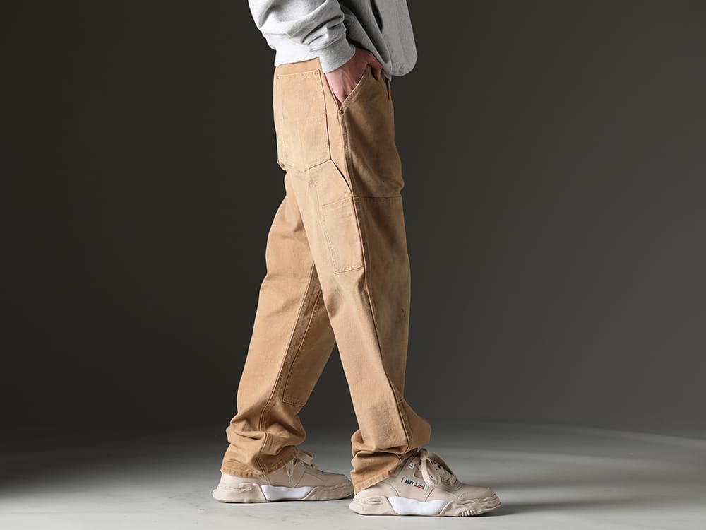 セントマイケル / メゾン ミハラヤスヒロ 2023SS ベージュカラーでまとめあげた、カジュアルな下半身 - SM-S23-0000-061(ダブルニーパンツ) A08FW702-Beige(-パーカー- オリジナル ソール レザー ロートップ スニーカー Beige) - 3-002