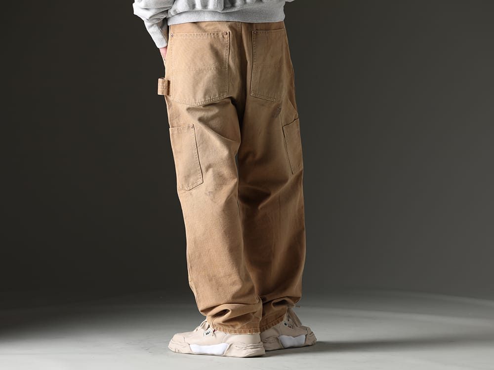 セントマイケル / メゾン ミハラヤスヒロ 2023SS ベージュカラーでまとめあげた、カジュアルな下半身 - SM-S23-0000-061(ダブルニーパンツ) A08FW702-Beige(-パーカー- オリジナル ソール レザー ロートップ スニーカー Beige) - 3-003