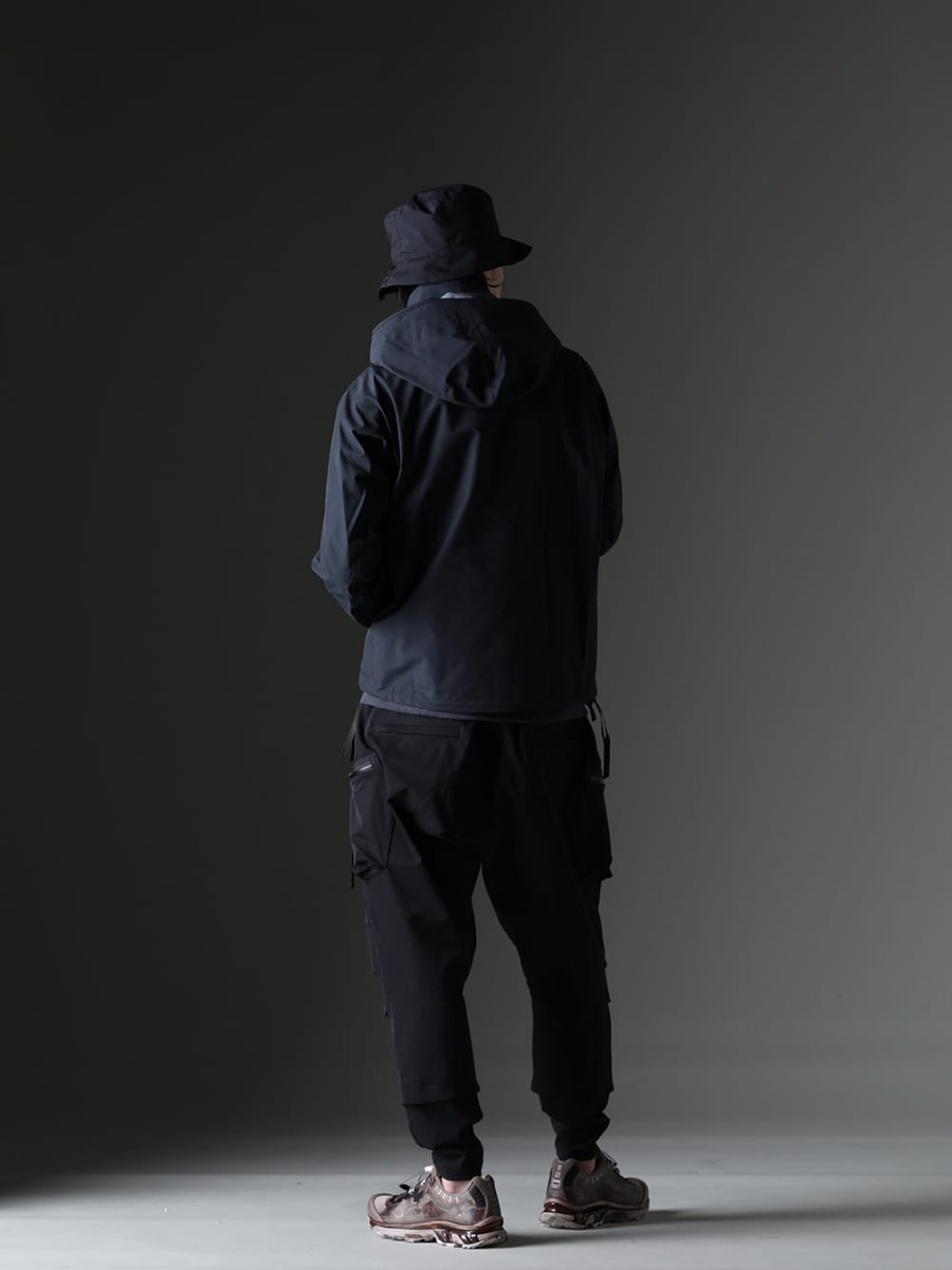 ACRONYM / DEVOA / 11 by Boris Bidjan Saberi 2023SS - The best tech style specializing in function - J68-GT(Rider Jacket) FJF-AGMH-Blue-Gray(Hight neck pullover cotton jersey Blue Gray) FC3-WS(Field Cover Hat) P23Q-DS(Wide Drawcord Trousers) BAMBA5-11XS-Dirty Gray(BAMBA5 11XS - Dirty Gray) - 1-003