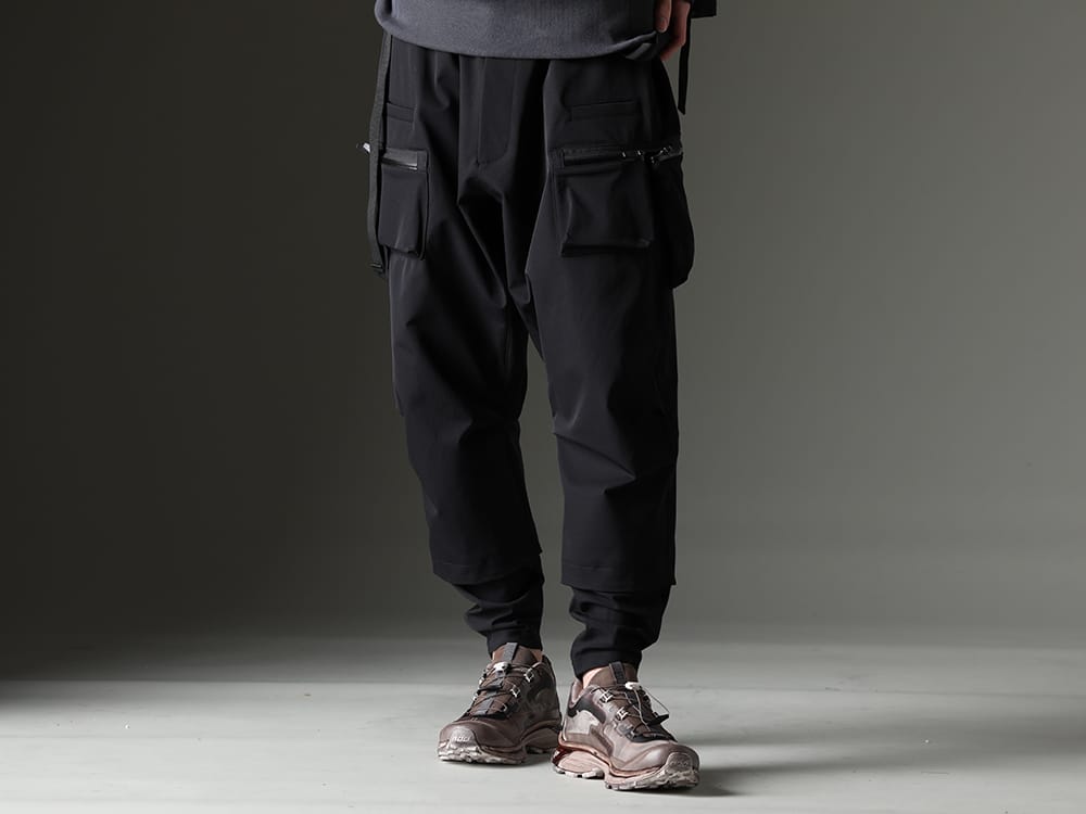 ACRONYM / 11 by Boris Bidjan Saberi 2023SS Functional pants with the brand's signature silhouette - P23Q-DS(Wide Drawcord Trousers) BAMBA5-11XS-Dirty Gray(BAMBA5 11XS - Dirty Gray) - 3-001