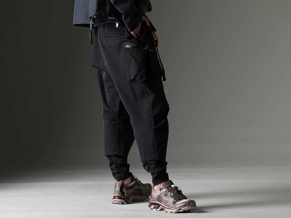 ACRONYM / 11 by Boris Bidjan Saberi 2023SS Functional pants with the brand's signature silhouette - P23Q-DS(Wide Drawcord Trousers) BAMBA5-11XS-Dirty Gray(BAMBA5 11XS - Dirty Gray) - 3-003
