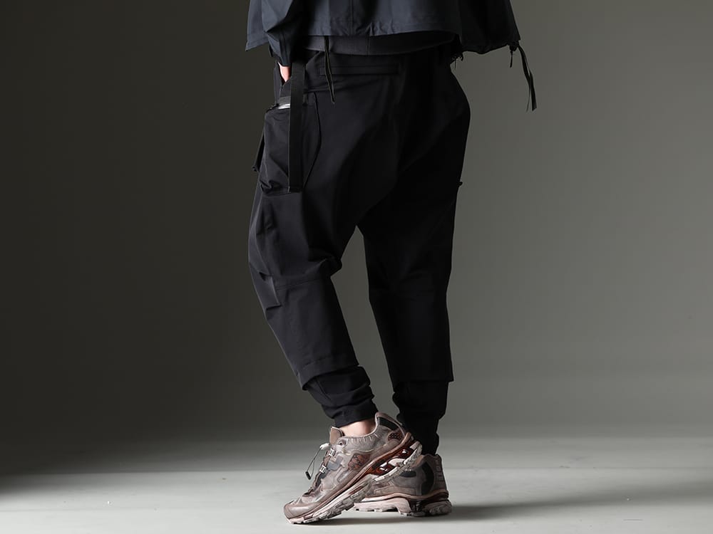 ACRONYM / 11 by Boris Bidjan Saberi 2023SS Functional pants with the brand's signature silhouette - P23Q-DS(Wide Drawcord Trousers) BAMBA5-11XS-Dirty Gray(BAMBA5 11XS - Dirty Gray) - 3-004