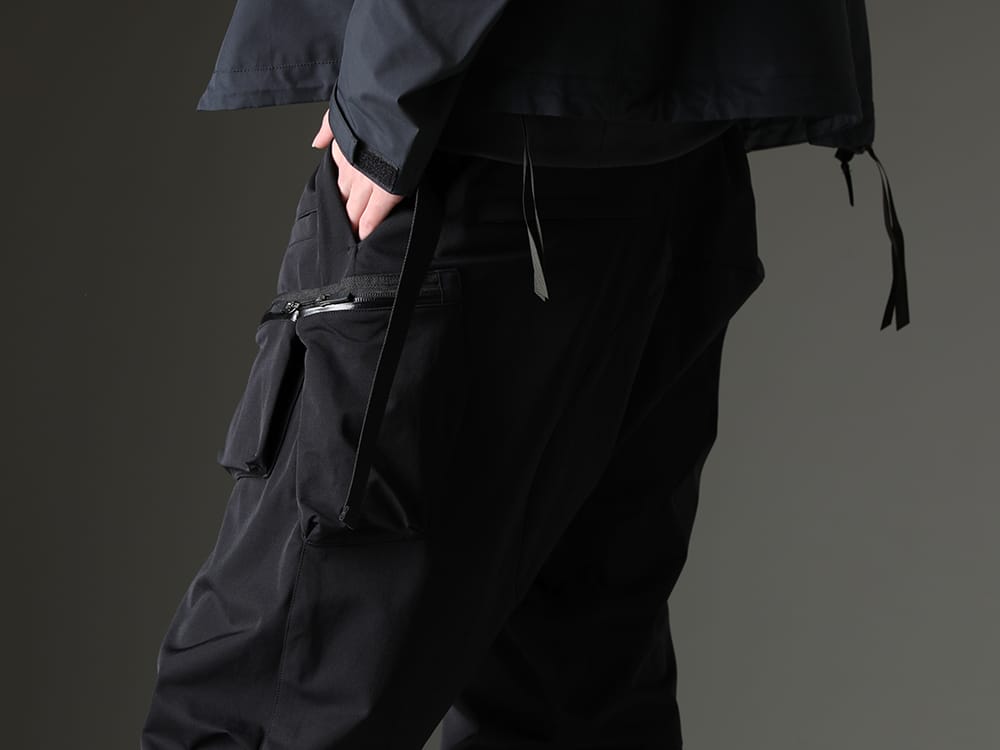 ACRONYM 2023SS Functional pants with the brand's signature silhouette - P23Q-DS(Wide Drawcord Trousers) - 3-006