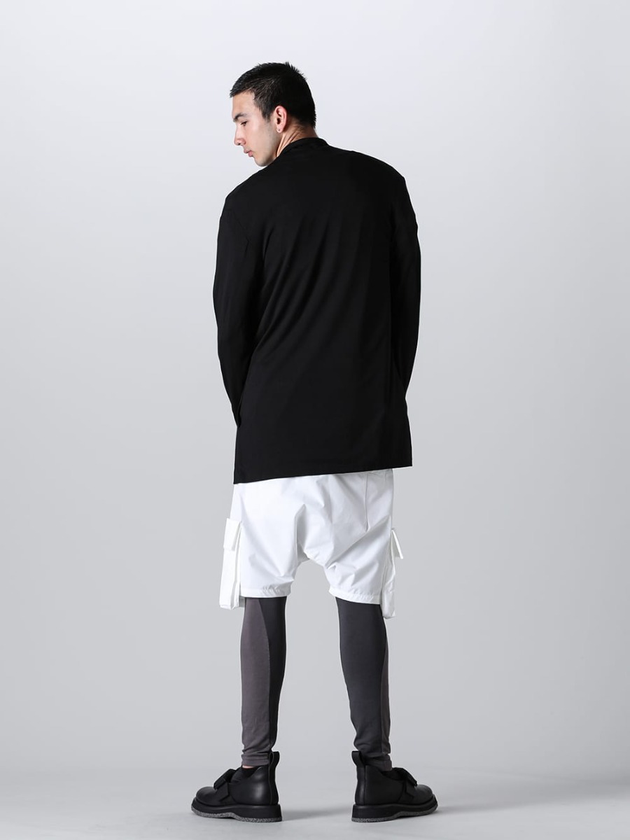 RIPVANWINKLE - リップヴァンウインクル 2023SS 安定感のる定番のブラックは合わせやすく飽きがこないところがポイント - RW-502-Black - ソリッド ジャージー カーデ ブラック - RW-547-Navy×Black - ドルマンT ネイビー × ブラック - RW-538-White - ブッシュショーツ ホワイト - RW-518-M.Gray × G.Gray - バイカラー レギンス マンガングレー × グラファイトグレー - RW-520 - タクティカル ダービーゴア 3-002