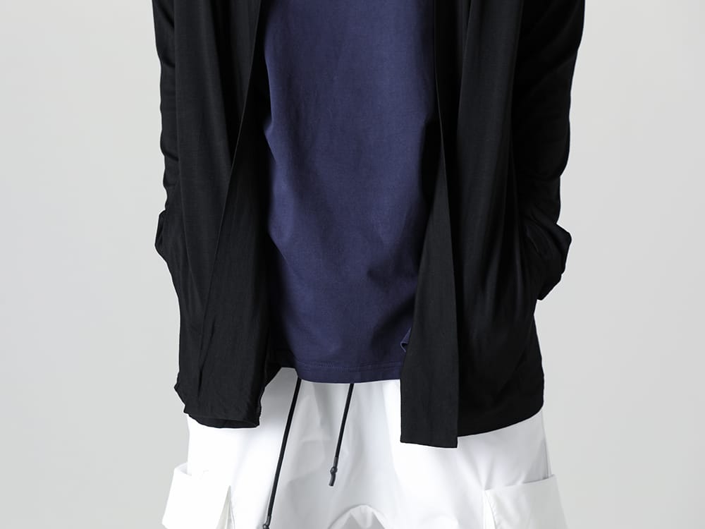 RIPVANWINKLE - リップヴァンウインクル 2023SS 安定感のる定番のブラックは合わせやすく飽きがこないところがポイント - RW-502-Black - ソリッド ジャージー カーデ ブラック - RW-547-Navy×Black - ドルマンT ネイビー × ブラック 3-005