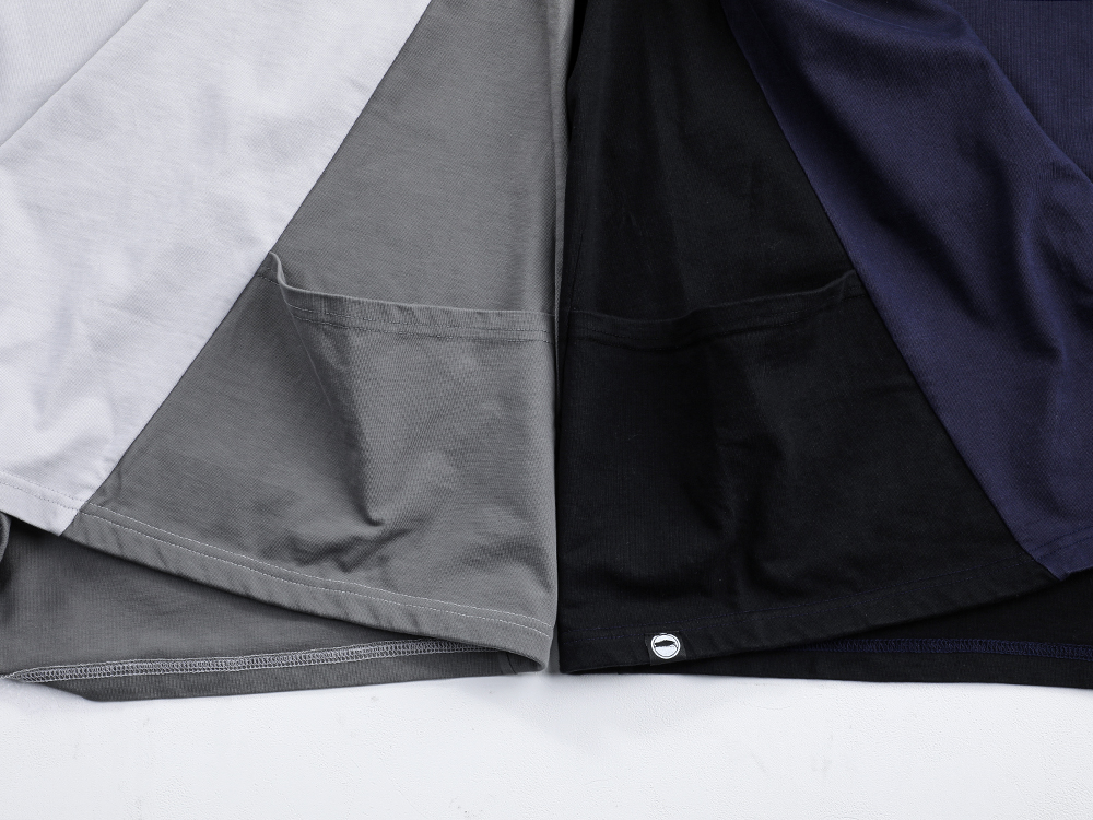 RIPVANWINKLE 2023SS Styling Note the design with a vista tag on the hem! - RW-547-L.Gray×Shark - Dolman-T L.Gray×Shark - RW-547-Navy×Black - Dolman-T Navy×Black 1-003