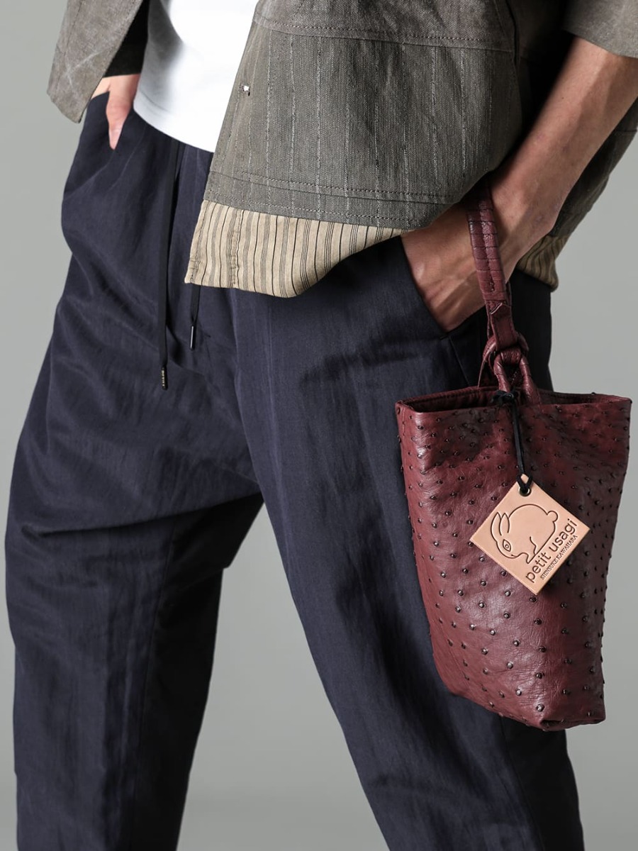 ZIGGY CHEN(ジギーチェン) 23SS(春夏) ブランドに縛られない自由な組み合わせ - PTN-PBSC-クロップド スリム パンツ シルク ペーパー コットン - A06FW736-white-ピーターソン レザー ロートップ スニーカー White 3-003