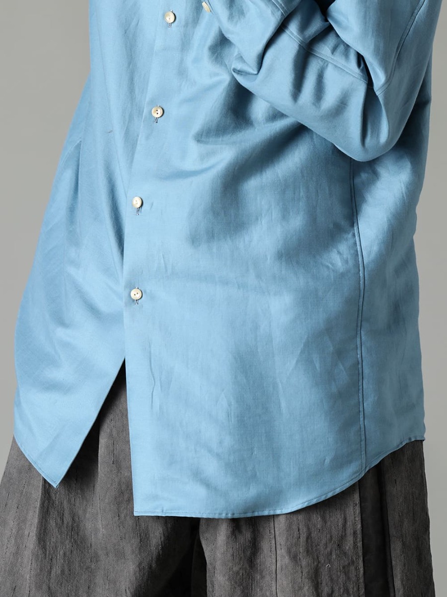 DEVOA 23SS DEVOA's Mao collar shirt with bright colors and elegant fabric  - SHN-ESCM-Shirt Cotton/silk 2-003