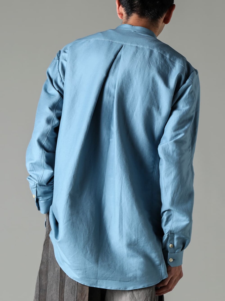 DEVOA 23SS DEVOA's Mao collar shirt with bright colors and elegant fabric  - SHN-ESCM-Shirt Cotton/silk 2-005