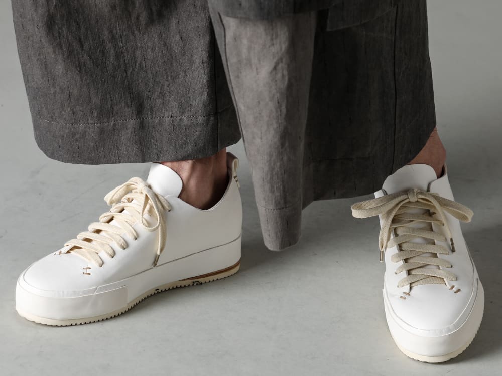 DEVOA ZIGGY CHEN FEIT 23SS The expressive Panama fabric created by double-dye and mixed weave - 0M2310520-Pleated Wide Trousers - FEIT-Hand-Sewn-Low-FEIT Hand-Sawn Low 3-007