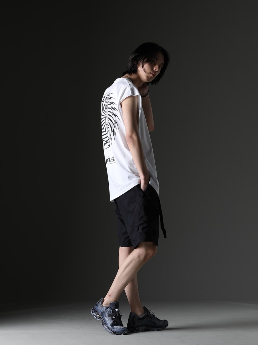 アクロニウム / ワークスタッドミュンヘン / イレブン バイ ボリス ビジャン サベリ - 見出し1 - S25-PR-C-White(Sleeveless T-shirt White) SP29-M-Black(Nylon Stretch BDU Short Pant Black) BAMBA5-11XS-Black-Dye(バンバ5 - 11XS - ブラックダイ) M3961(チョーカー トレース リンクス) M2481(ブレスレット タグ フェース ラブ ホープ) - 1-002