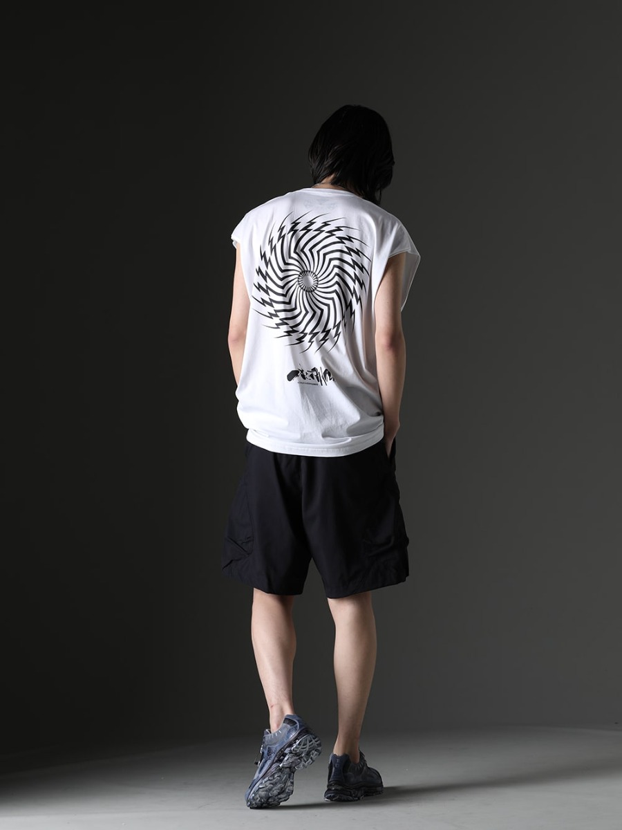 アクロニウム / ワークスタッドミュンヘン / イレブン バイ ボリス ビジャン サベリ - 見出し1 - S25-PR-C-White(Sleeveless T-shirt White) SP29-M-Black(Nylon Stretch BDU Short Pant Black) BAMBA5-11XS-Black-Dye(バンバ5 - 11XS - ブラックダイ) M3961(チョーカー トレース リンクス) M2481(ブレスレット タグ フェース ラブ ホープ) - 1-003