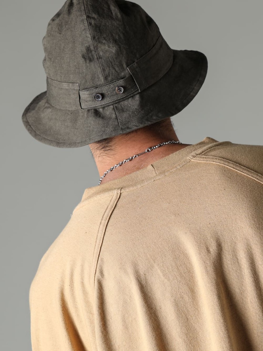 O PROJECT 23SS (Spring/Summer) Fisherman hat recommended for traveling - O15TS2-YELLOW-BEIGE-cropped sleeve tee cotton hemp jersey yellow beige - O15TR4-BLACK-jogging trousers water-representative dense cross black - US9561-Black-Men's Sandals Black - 015HAT1-DK-GREY-Fisher Men's Hat Dark Gray Fine Canvas - GP3-GP3 - Cross Pendant - GN1-50-GN1-50 - Handmade Chain Necklace 50cm2-006