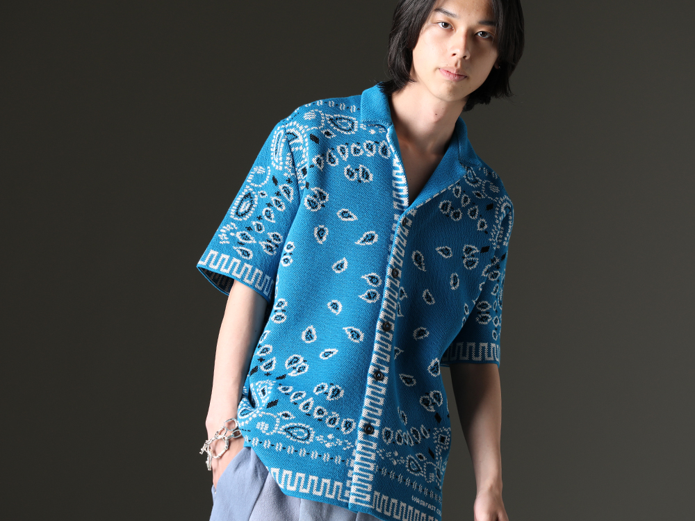 ALANUI / TAKAHIROMIYASHITATheSoloist. - It is a comfortable shirt with attention to the material. - LMHS23-022(Bandana Piquet Shirt Blue Swim Multi) sa.0037SS23-Silver(bone shaped carabiner bracelet.-L- Silver) sa.0036SS23-Silver(Bone Shaped Carabiner Bracelet.-S- Silver) - 2-001