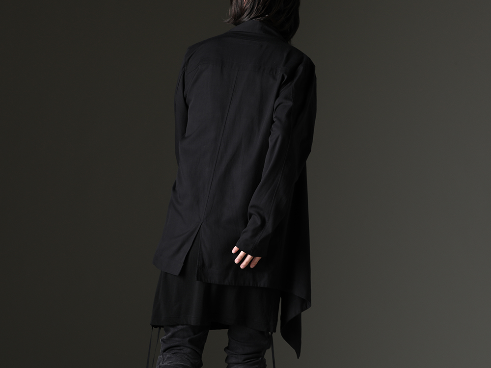 JULIUS - A draped shirt that expresses the brand. - 819SHM1-black(Rayon/Cotton Cloth Drape shirt Black) - 5-003