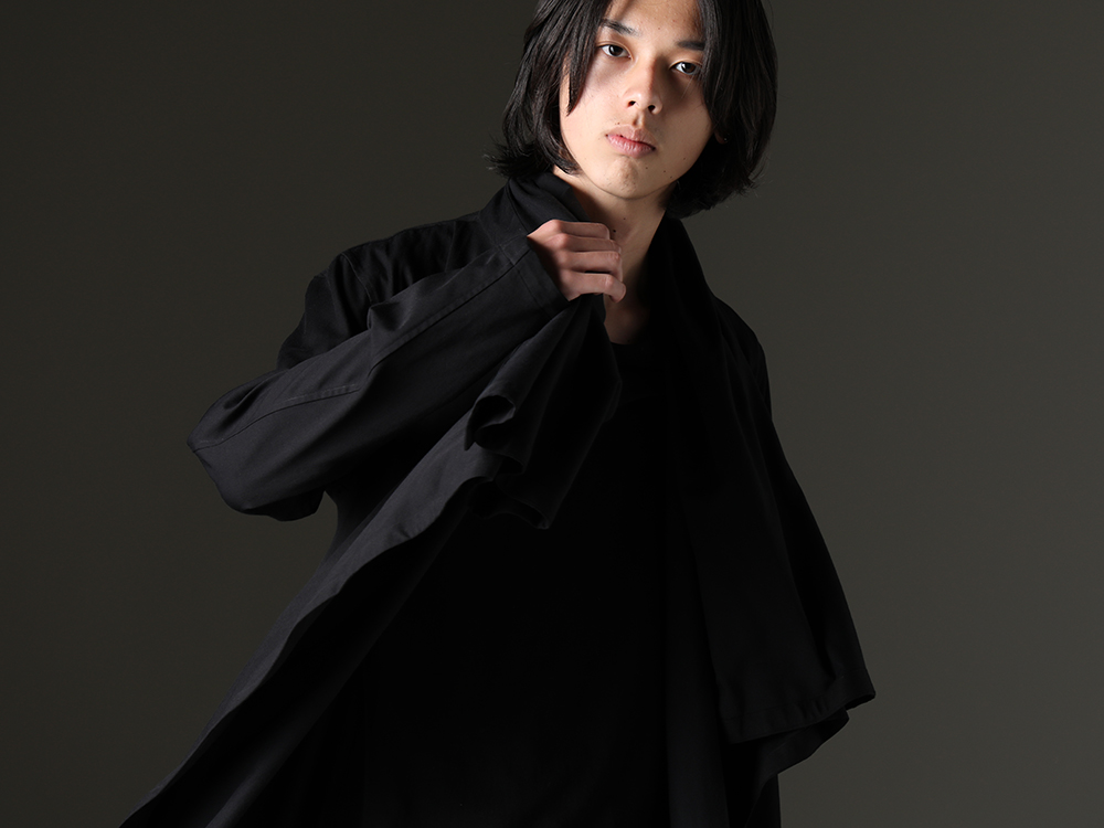 JULIUS - A draped shirt that expresses the brand. - 819SHM1-black(Rayon/Cotton Cloth Drape shirt Black) - 5-004