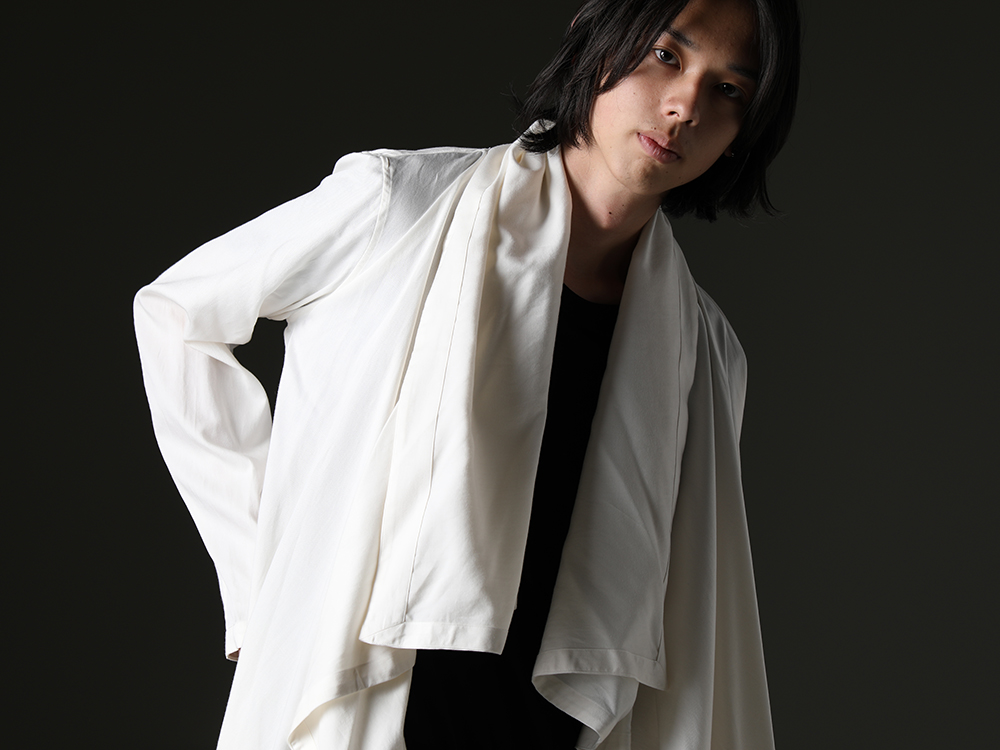 JULIUS - A draped shirt that expresses the brand. - 819SHM1-offwhite(Rayon/Cotton Cloth Drape shirt Off White) - 5-009