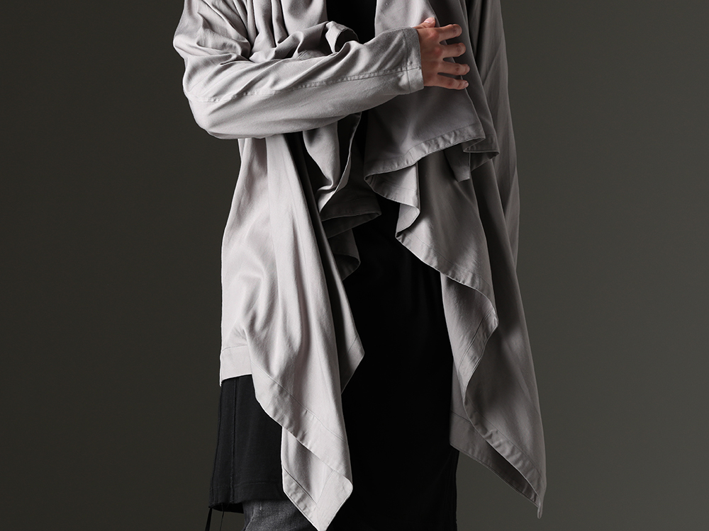 JULIUS - A draped shirt that expresses the brand. - 819SHM1-gray(Rayon/Cotton Cloth Drape shirt Gray) - 5-014