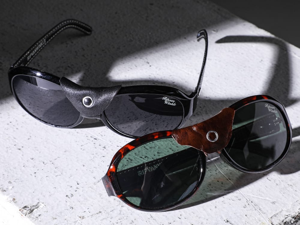 RIPVANWINKLE 2023SS - Sunglasses feature luxurious leather temples and large shapes. As summer approaches, it's time for unique sunglasses. - RW-553-Bekkou - Anatolia Bekkou - RW-553-Black - Anatolia Black 1-001