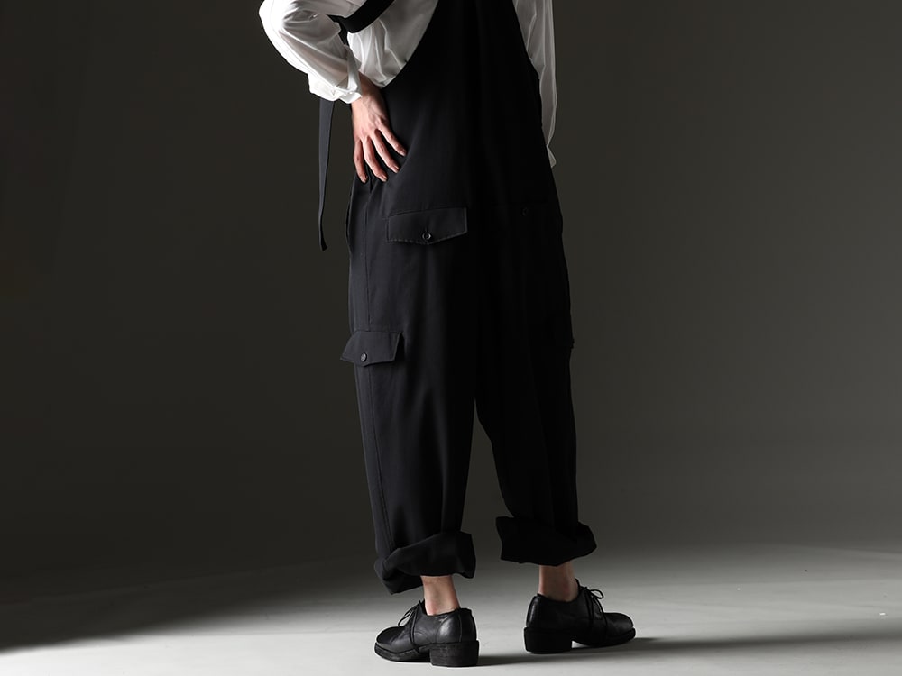 Yohji Yamamoto / GUIDI - Yohji Yamamoto's overall design, created - HZ-D06-100(Changing Suspender Overalls) 792Z(Classic Derby Shoes Double Sole - Horse Full Grain Leather) - 3-003