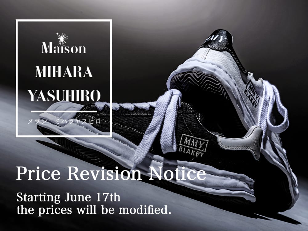 [Notice] Maison MIHARAYSUHIRO Original Sole Sneaker Standard Products Price Revision from June 17 1-001