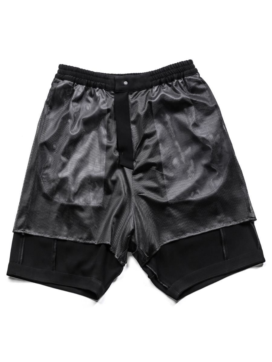 DEVOA 23SS Elegant drapes and breathability make it perfect for spring and summer  - PTN-SPDH Short pants Matt Polyester 2-003