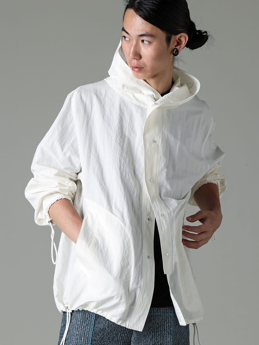 IRENISA 2023SS The light, shirt-like comfort is the point! A convenient outerwear with a freely adjustable silhouette!  - IH-23SS-J017-CS-White - Rain Parka White 2-001