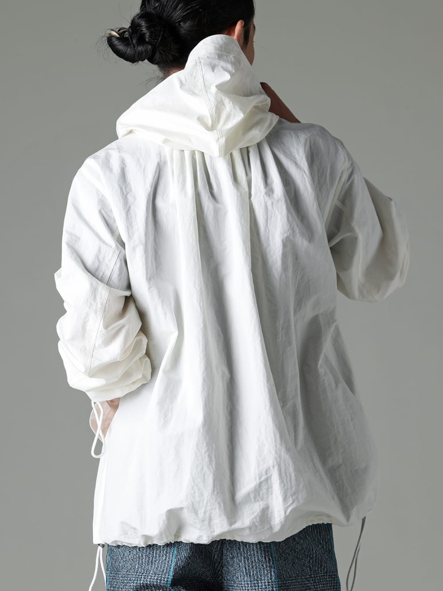 IRENISA 2023SS The light, shirt-like comfort is the point! A convenient outerwear with a freely adjustable silhouette!  - IH-23SS-J017-CS-White - Rain Parka White 2-002