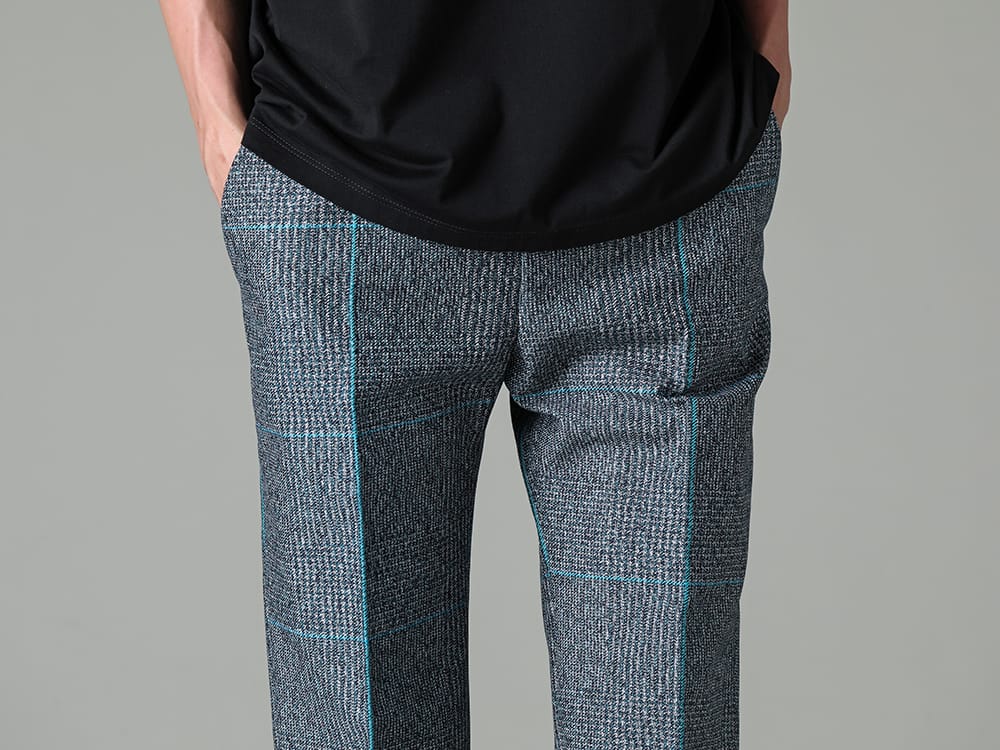 IRENISA 2023SS No tuck straight pants featuring a classic original check pattern that accentuates the legs beautifully! - IH-23SS-P019-MS - No Tuck Straight Pants（Jacquard） 3-003