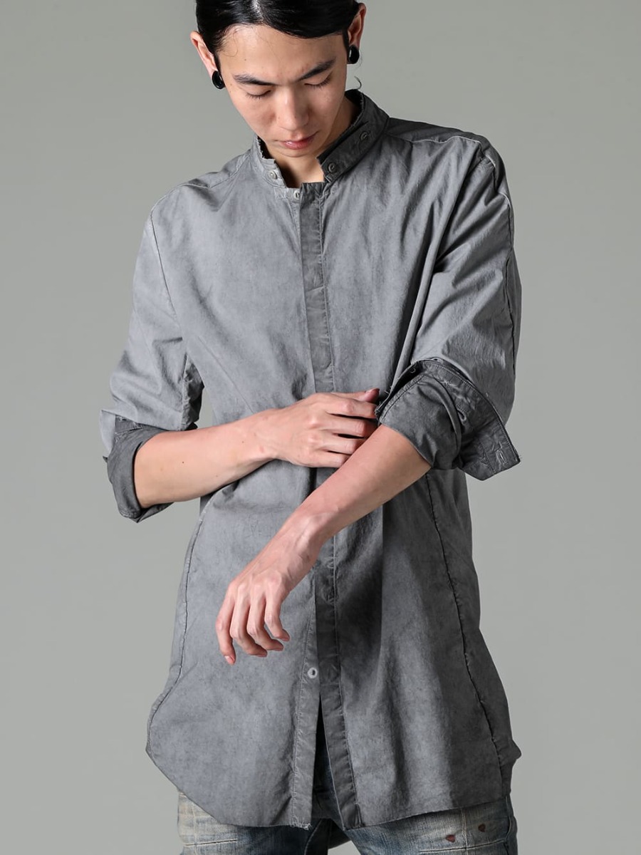 BORIS BIDJAN SABERI 23SS The Charm of BORIS BIDJAN SABERI's Gray and Unique Silhouettes  - SHIRT1-F1501M-RD-shirt 1 2-001