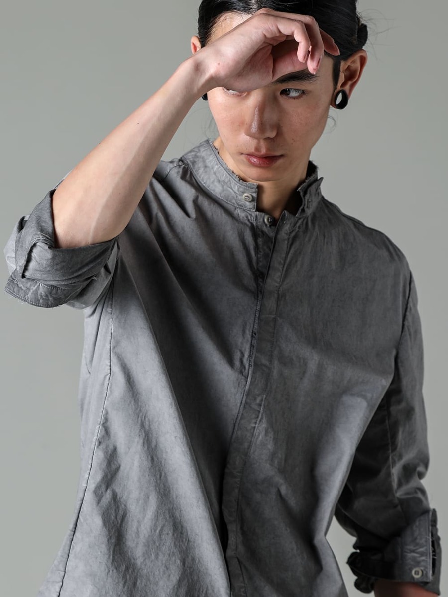 BORIS BIDJAN SABERI 23SS The Charm of BORIS BIDJAN SABERI's Gray and Unique Silhouettes  - SHIRT1-F1501M-RD-shirt 1 2-002