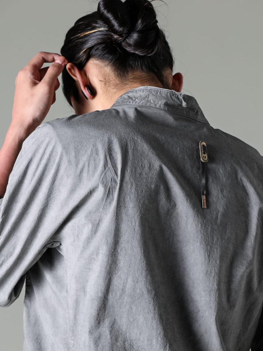 BORIS BIDJAN SABERI 23SS The Charm of BORIS BIDJAN SABERI's Gray and Unique Silhouettes  - SHIRT1-F1501M-RD-shirt 1 2-003