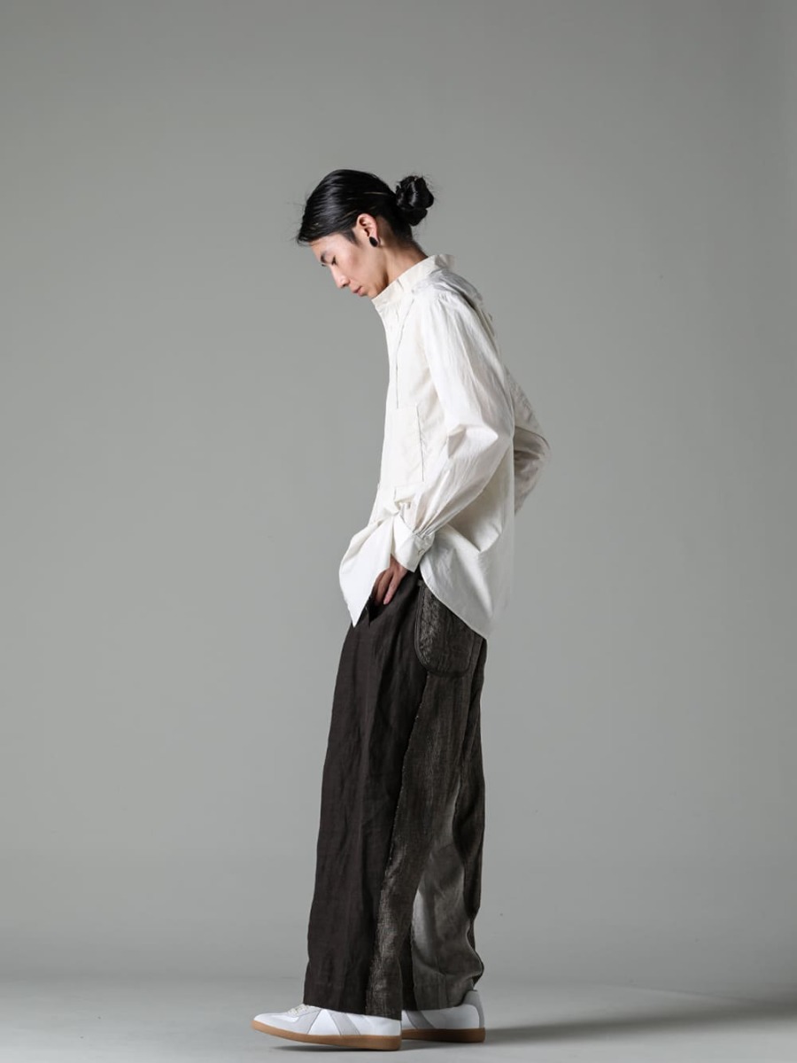 ZIGGY CHEN 23SS Smoked White Color Shirt Styling - FASCINATE BLOG