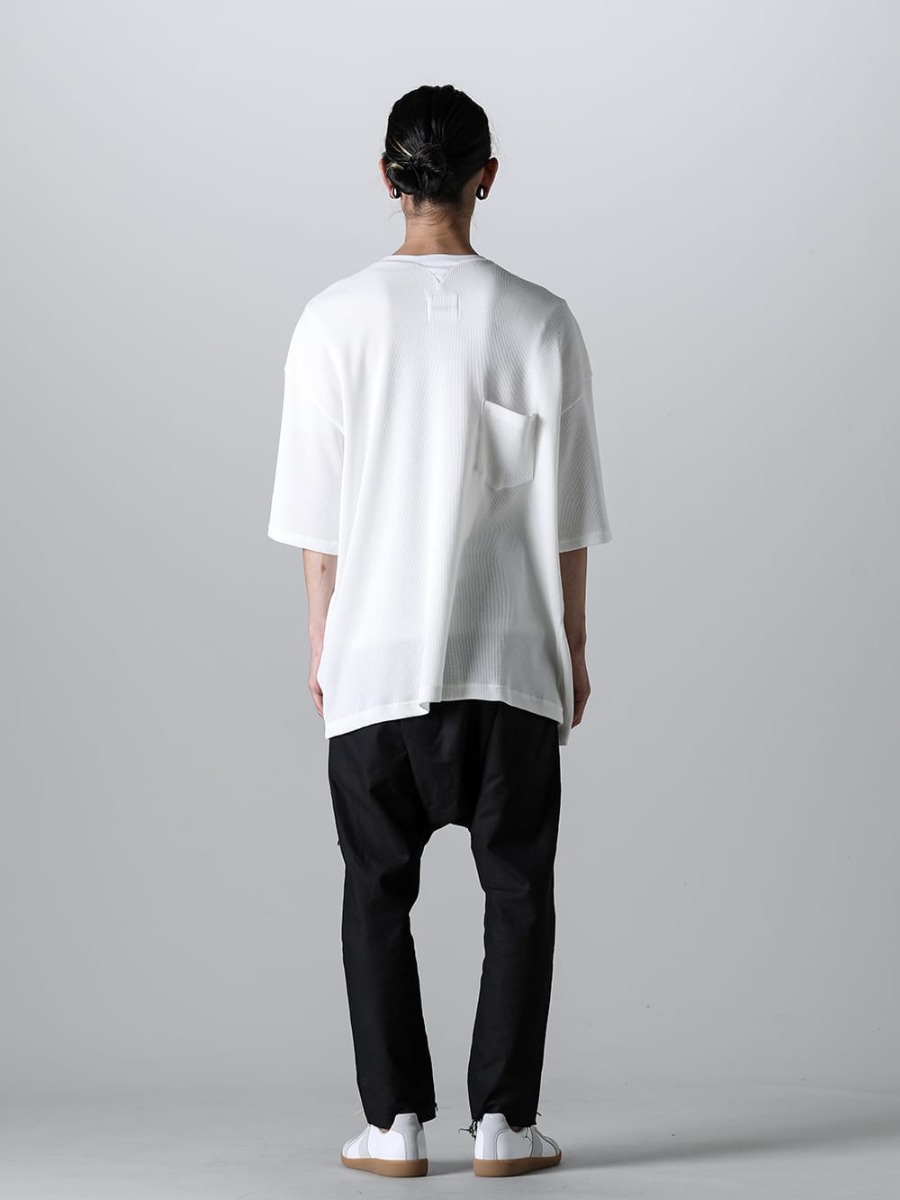 TAKAHIROMIYASHITATheSoloist 2023SS Styling Unique ZIP design T-shirt style made with waffle material for comfort in summer! - sc.0009bSS23 - new two-way zip reverse oversized s/s t.(waffle)(solid) - N12 - Low Clotch Pants -Light- - S57WS0236 - Replica Low Top 1-003