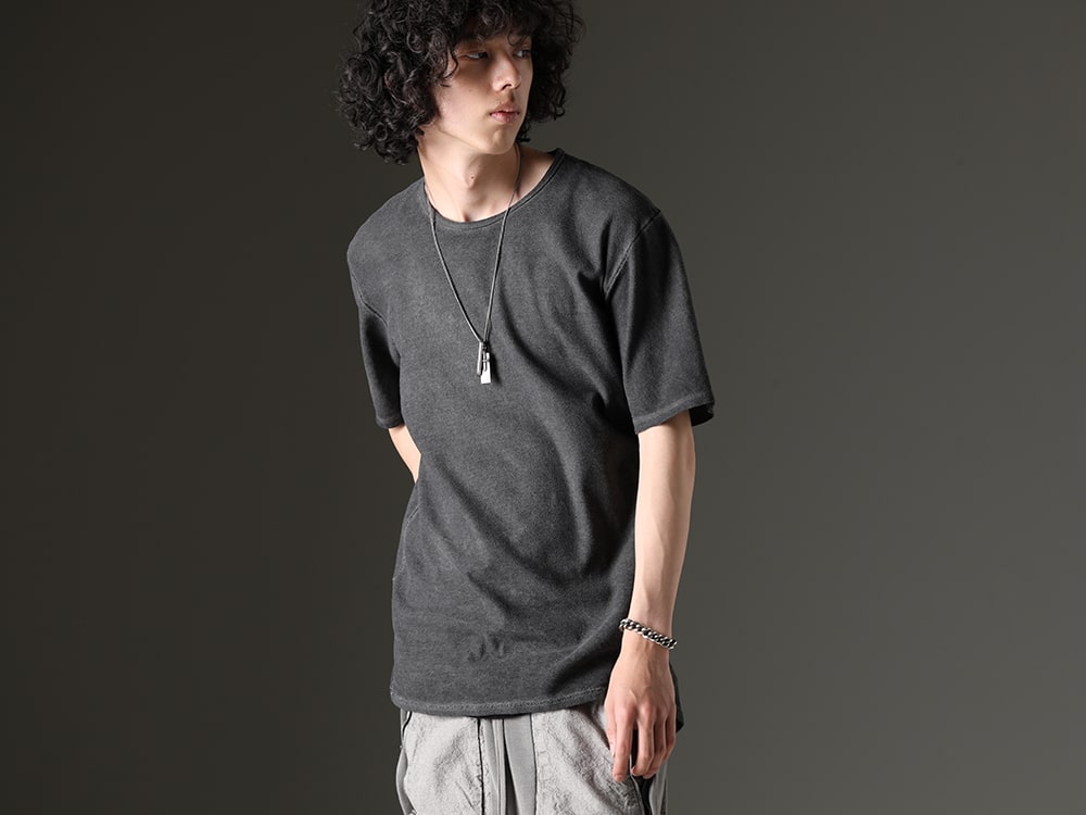 D.HYGEN / Parts of Four / WERKSTATT:MÜNCHEN - Comfortable top in lightweight fabrics - ST101-0923S-Charcoal(30/- Soft Cotton Jersey Cold Dye T-Shirt Charcoal) ST101-1123S-Black(Cotton And Rayon Ribbed Tank Top Black) M3874(Necklace Tape Tag) M2712(BRACELET CURB CHAIN ROSEBUD) 831-1-BLK+KA(Parts of Four 16AW BOX LOCK BRACELET NARROW) - 2-001