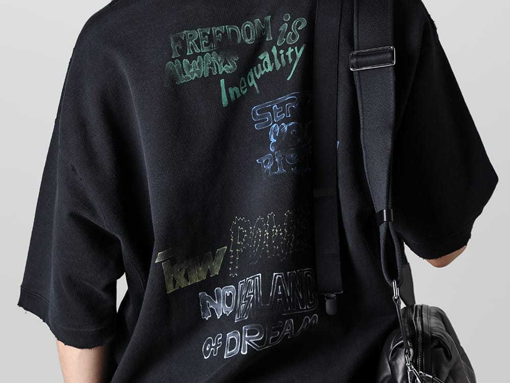 Maison MIHARAYASUHIRO - メゾンミハラヤスヒロ 2023SS 着こなしに変化を加えるサスペンダーデザイン  - A10TS681-Black - サスペンダー Tee 2-005