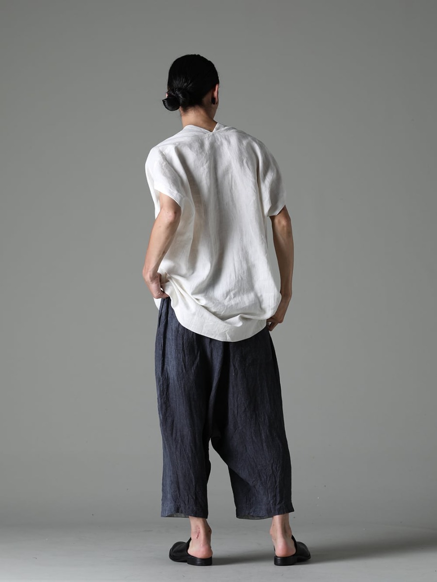 JAN-JAN VAN ESSCHE 23SS A simple yet impressive style, that shines during the changing seasons - TUNIC#30 TUNIC #30 WIND KASURI LINEN COTTON CLOTH - HP099-006N Fisherman Pants - M30S01 Sabot 1-004