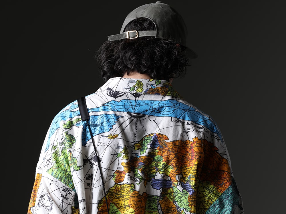 SAINT MICHAEL / NVCLEAR - These works are bold yet have a solid sense of detail. - SM-S23-0000-082(©SAINT M×××××× × Dr. Woo WORLD MAP Pajama Shirt) NV_002-Vintage-Green(NV LOGO FR ARMY COTTON CAP VINTAGE GREEN) - 2-006