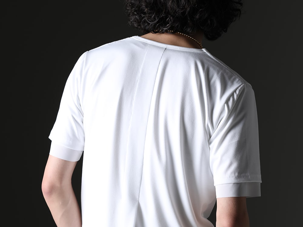 kiryuyrik - Refreshing white and casual navy x pink - KP-HT33-056-White-White(V-neck layered T-shirts White & White) - 2-009