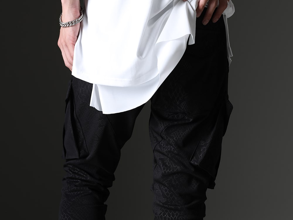 kiryuyrik - Tight cargo pants with a distinctive python pattern. - KP-HP38-906(Easy Cargo Pants) - 3-006