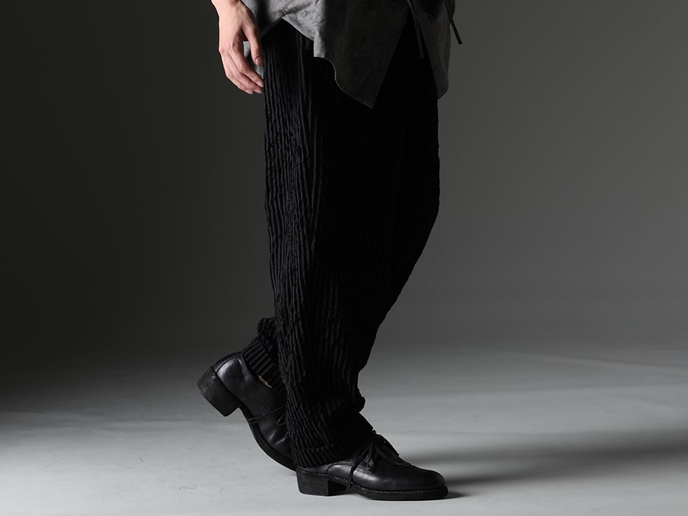 Y's for men / GUIDI - Collectible pants featuring velvet stripes - MJ-P11-806(Box Pocket Zigzag Stitch Pants) 792Z(Classic Derby Shoes Double Sole - Horse Full Grain Leather) - 3-002